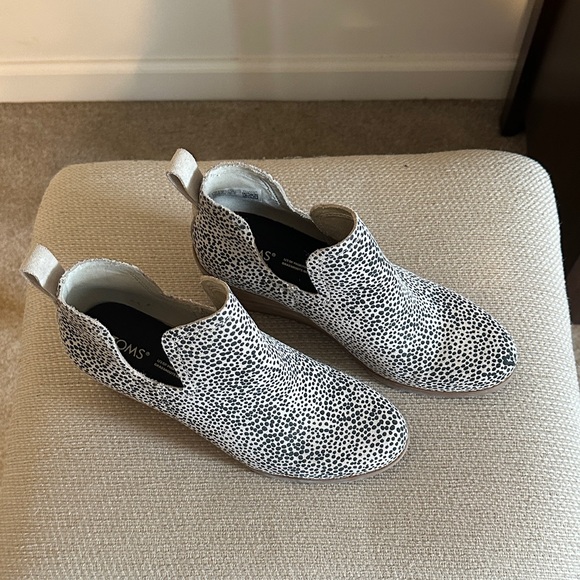 TOMS Spotted Tan and Black Wedge Booties - Women - Picture 2 of 5